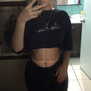 Black crop top
